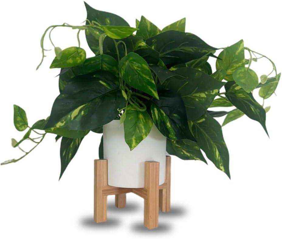 A Beautiful Fake Plant, with Plastic Pot, These Fake Plants Come with Wooden Base, Artificial Indoor Plants, Plant Decoration, Artificial Indoor Plants in Pots