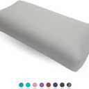 Everyday Yoga Premium Bolster, Meditation Pillow, Super Soft & Lightweight with Carry Handle - Firm Support for Restorative Yoga, Multi-color (Slate)