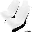 Tesla Model 3/Y Seat Covers - Protects Your Teslas Seats - Sweat, Pet, and Spill Protector - Waterproof & Durable Front Seat Covers, 2 White Tesla Seat Covers