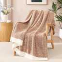 WRENSONGE Throw Blanket Cationic Dyeing Burnt Orange Soft Cozy Fluffy Warm Hand Made Throw Blankets for Couch, Sofa, Chair, Bed, Camping, Picnic, Travel Lightweight Bed Blanket - 50"*60"