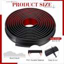 19.7ft Peel and Stick Molding Chair Rail Panel Flexible Wall Molding Trim Self Adhesive Panel Moulding for DIY Home Wall Decor Protection Cabinet Border Frame(2.36 Inch,Stylish,Black)