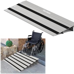 2" Rise Door Threshold Ramp with Updated Fixable Screws, Stable Portable Wheelchair Ramp for Home Steps, Aluminum Door Entry Ramps for Scooters, Power Chairs, Walkers, 800LBS Load Capacity