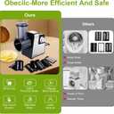 Upgraded 300W Electric Cheese Grater with 7 Stainless Steel Blades, Cheese Shredder Electric for Slicing, Shredding & Grinding Vegetables, Fruits and Nuts,Easy One-Touch Control