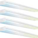Sunco 4 Pack 50W 7 Inch LED Commercial Industrial Warehouse Workshop Prisma Wraparound Light, 6500 Lumens, 3 CCT 4000K Cool White/5000K Daylight/6000K Daylight Deluxe, Non-Dimmable, AC120-277V - ETL.