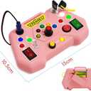 Toddler Busy Board With LED Light - Baby Game Sensory Toy,Light Switches Montessori Toy for 3 Year OldKids Educational Learning Activities Toys,Easter Basket Stuffers Ideas for 3 4 5 6 Boys Girls