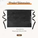 Chef Work Server Apron with 2 Pockets Black Half Aprons Chef Waist Apron Waitress Restaurant Aprons for Men, Women, Home (Black)