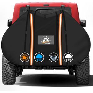 Zettum Bike Cover for Transport 3 Bike - 600D Travel Bike Covers for Bikes on Rear Bike Rack Heavy Duty & Waterproof, Outdoor Full Bicycle Rack Cover for 3 Bikes on Car Hitch Storage