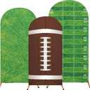 Sport Arch Backdrop Cover Set of 3 Arch Covers Spandex Stretch Backdrop Stand Cover 4ft, 5ft, 6ft for Wedding Birthday Shower Ceremony Decoration(Football Theme)