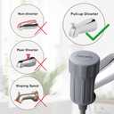 Pets Shower Attachment, Quick Connect on Tub Spout w/Front Diverter, Ideal for Washing Pets and Cleaning Tub, Portable and Convenience