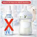 Double Baby Bottle Cleaning Brush Set with Suction Base - Cleans Two Bottles at Once - Includes Nipple Cleaner Brush - High Density Bristles, Dishwasher Safe - Baby Gift & Newborn Essential