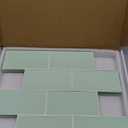 Peel and Stick Glass Subway Tile, Green Glass Backsplash Stick on Wall Tiles for Kitchen Bathroom (5 Sheets, 5 SQ.FT.)