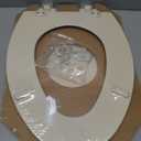 Mayfair Cassel Slow Close Toilet Seat, Easy Clean, Non Slip Premium Wood Seat, Easy Install, Made in USA, Elongated, Bone