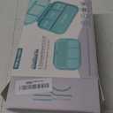 Bento Box Adult Lunch Box, Kids Lunch Containers for School with 4 Compartments, with Utensils, Sauce Jar, Muffin Liners, Microwave Safe, Navy (1200ML)