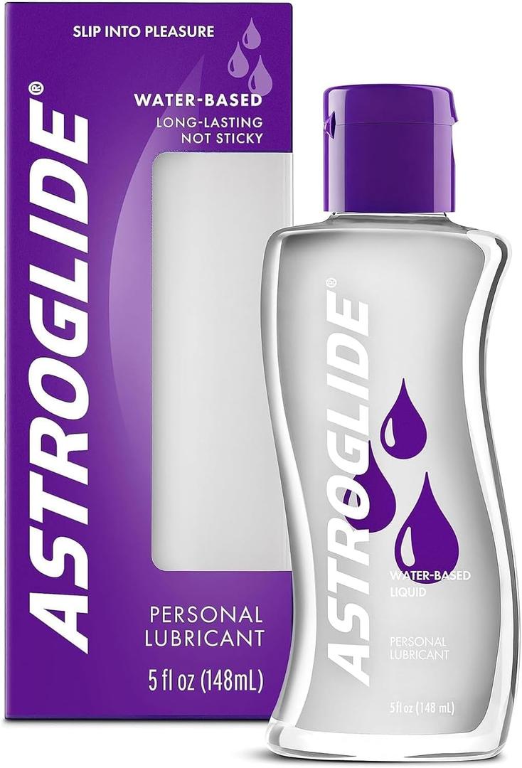 Astroglide Water Based Lube (5oz), Liquid Personal Lubricant, Sex Lube for Men, Women and Couples, Safe for Toys (5 Fl Oz (Pack of 1))