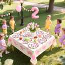 Grencian 96 Pcs Pink Dinosaur Birthday Decorations for 2nd Girls Two Rex Girl Dino Theme Party Supplies Disposable 2nd Dinosaur Party Tableware Set for Two Year Old Girls Birthday Decor Serves 24