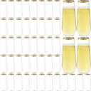 Hacaroa 48 Pack Plastic Stemless Champagne Flutes, 9 Oz Clear Toasting Glasses Highball Cups BPA-Free, Disposable Mimosa Glasses for Wine, Cocktail, Bar, Party, Wedding, Shatterproof, Gold Rim