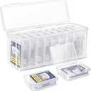 10 PCS Trading Card Storage Box Set, Plastic Top loaders Storage Box, Fit for Standard Card, Top Loaders and Magnetic Card Holders