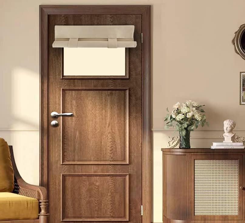 PI Blackout Thermal Insulated Door/Window Curtain for Small Window/Front Door - Office 1 Panel (W26XL20, Beige)
