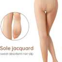 2 Pairs Women's Sheer Tights, 1D Ultra Thin Soft Nylon Regular Panty Multicolour High Sheer Anti-slid Pantyhose (Dark Skin Color)