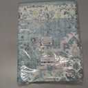 35 Boho Area Rugs,Machine Washable Neutral Vintage Carpet for Living Room,Office,Bedroom,Dining Room and Farmhouse with Non Slip Backing,Teal Green