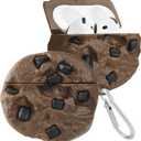 Boaretiu for Airpods 4th Case - Cute Kawaii Cookie with Keychain for AirPods 4th Generation Case (2024) Funny 3D Soft Silicone Fun Cool for Girls Women Teens for Air Pods 4 Cover