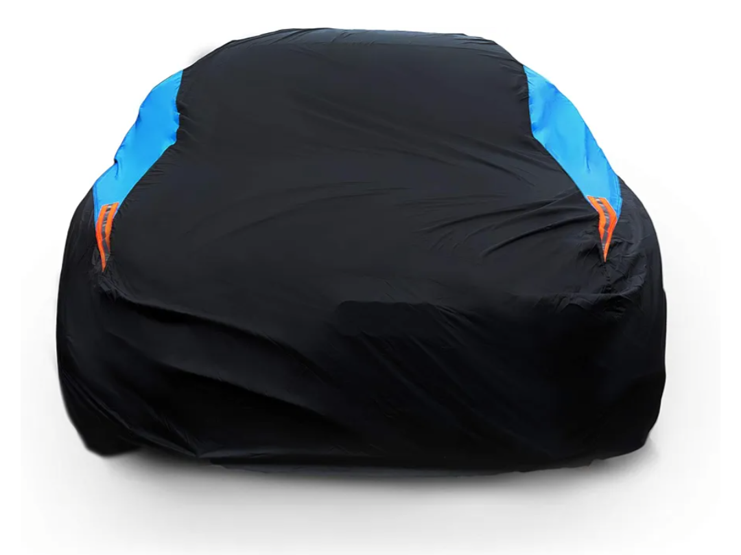 MORNYRAY Waterproof Car Cover All Weather Snowproof UV Protection Windproof Outdoor Full car Cover, Universal Fit for Sedan (Fit Sedan Length 194206 inch, Blue)