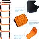 Boat Rope Ladder, 6 Step Heavy Duty 440lbs Strength Climbing Marine Rope Ladder with Reinforced Steps, Perfect for Inflatable Boat, Kayak, Motorboat, Canoeing
