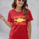 Football Shirt for Women Game Day T-Shirt Sunday Funday Shirt Funny Football Season Short Sleeve Tops