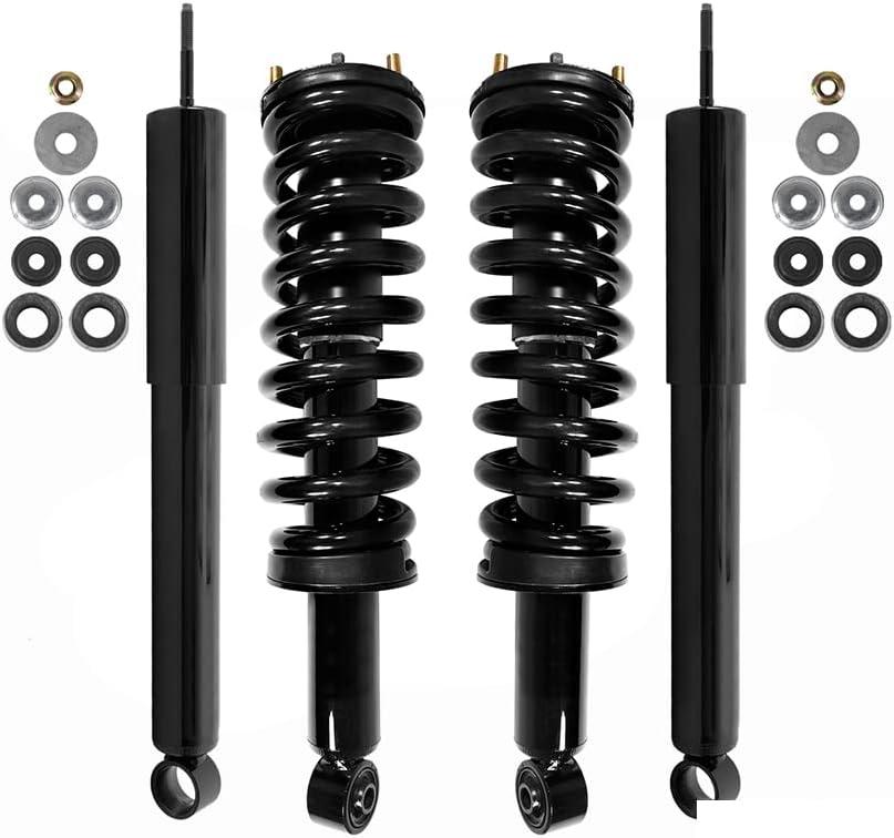 COMPLETESTRUTS - Front Complete Strut Assemblies with Coil Springs and Rear Shock Absorbers Replacement for 1996-2002 Toyota 4Runner 4WD - Set of 4