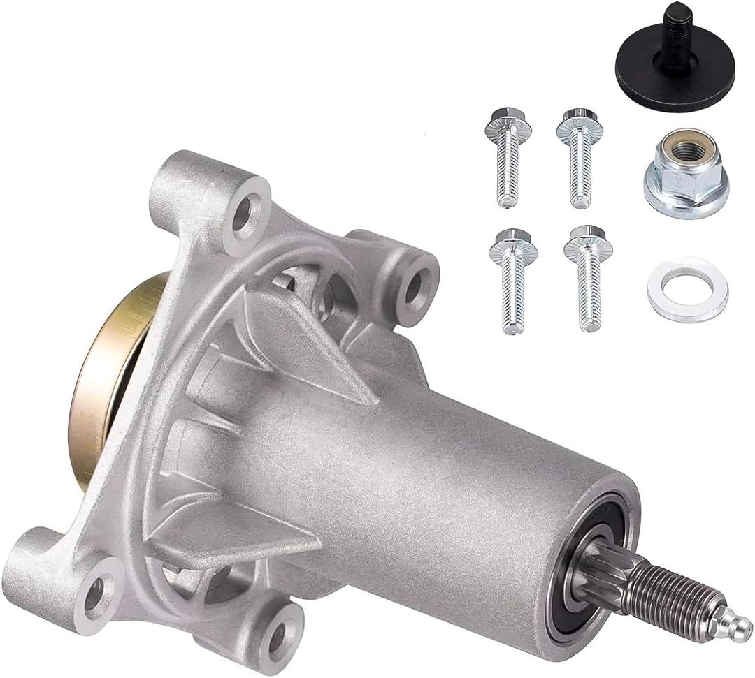 UP2WIN 187292 Spindle Assembly Compatible with Craftsman/Hus/A riens/Pou LAN, 192870 Mandrel Assembly for 42" 46" 48" 54" Mower Deck, Replace 532187281 532187292 587819701, with Threaded Bolt