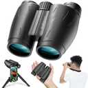 25x30 Professional Large Eyepiece Binoculars for Adults - Complete Kit with Phone Adapter, Tripod Adapter, Waterproof and Compact for Outdoor Adventures (Black)