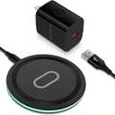 Wireless Charger Fast Charging Pad for Samsung Galaxy S26 Ultra S25 S24 FE S23 FE Ultra S22 S21 Z Fold7 6, 15W Wireless Charging Station with QC3.0 Adapter for iPhone 17 16 15 Pro,Google Pixel 9 pro 8