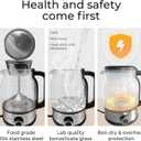 Oudim Drip Coffee Maker by Spraying Method, 1.2L Capacity, 600W Power, BPA-Free, Glass Stainless Steel Tea and Coffee Brew Kettle, Electric Kettle with Keep Warm