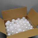 GOGOSO Ball Pit Balls for Toddlers Kids Plastic Balls for Ball-Pit Playpen Pool Baby Pastel Party Decor Fun Shaped Star Bulk 50 100 200 500 1000 Count (A white+pearl white)