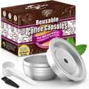 AANQQ Reusable Nespresso Vertuo Pods: Food-Grade Metal Refillable Coffee Capsules - Brewing Espresso 7.8OZ for Nespresso Vertuo & Vertuo Plus, Not for Vertuo Next/Pop, SGS tested, Cost Saving