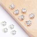 YISSION 20Pcs Mini Rhinestone Flower Hair Clips Cute White Pearl Hair Pins Small Decorative Hair Clips Wedding Hair Barrettes Bridal Hair Accessories for Girls Women