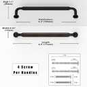 10 Pack Oil Rubbed Bronze Cabinet Pulls 6.3 Inch(160mm) Kitchen Cabinet Handles Solid Zinc Alloy Cabinet Hardware Drawer Pulls
