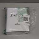 SUBEKYU Magnetic Lint Bin for Laundry Room, Wall Mounted Metal Lint Box Holder Trash Can with Lid for Dryer,Lint Basket for Laundry Room Organization,White