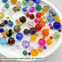 YUEXIGO 200pcs 6mm Round Crystal Glass Beads for Jewelry Making, Faceted Crystal Glass Spacer Beads for Bracelet Earring Necklace DIY Craft(Purple)