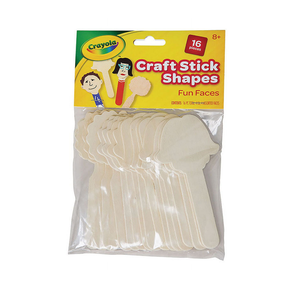 Fun Faces Craft Sticks, 5", Natural, 16 Pieces | Bundle of 10 Packs