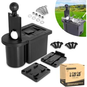10L0L Golf Cart Ball Washer, Golf Club Head Cleaner for Yamaha, EZGO, Club Car, Star EV-Universal & Detachable (Black)