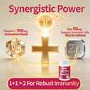 2 x Quercetin with Vitamin C and Zinc,Support Immune, | Quercetin 500mg, Vitamin C 500mg, Zinc 50mg (Picolinate, Citrate, Glycinate, Gluconate),90 Capsules