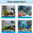 HiTauing Aquarium Heater 25W/50W/100W/200W/300W, Adjustable Knob Fish Tank Heater with Digital Thermometer, Submersible Betta/Turtle Tank Heater for Freshwater and Saltwater Tanks