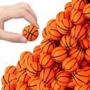 Charniol 200 Pack Mini Basketball Stress Balls Bulk 1.2 Inch Small Soft Foam Squeeze Basketballs Party Favors Decorations for Kids Adults Anxiety Stress Relief School Sports Goodie Bags