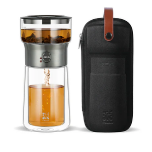 Smart Tea Maker for Loose Tea Lover Gift 9 Oz Cup Black