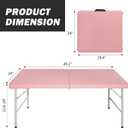 Portable Plastic Folding Table 4ft Heavy Duty White Black Picnic Dining Table Fold-in-Half for Camp Party Kitchen Indoor Outdoor