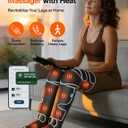 ALLJOY Leg Massager for Circulation and Pain Relief FSA, Gifts for Men Women Dad Mom, Leg Massager with Heat and Compression, 2 Heat 5 Modes 4 Intensities 4 Extenders