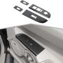 JeCar Window Lift Switch Button Cover Trim Kit Interior Accessories Compatible with Jeep Grand Cherokee & Grand Commander 2006-2010, Carbon Fiber Texture