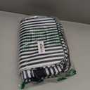 Double Insulated Casserole Carrier, Portable Casserole Carrier for Hot or Cold Food Lunch Tote Warmer or Cooler Bag, Lasagna Lunch Bag for Potluck Parties- Fits 9" x 13" Baking Dish-Blue Stripes (16x10x7.2 in)