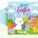 2 x Pack of 50, Happy Easter Napkins, Colorful Bunny and Egg Design Disposable Paper Napkins for Easter Table Decorations, Spring Birthday Holiday Party Supplies, 13x13 Inches Unfolded